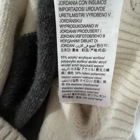 Calvin Klein women s classic asymmetrical check sweater gray black beige size S - Picture 9 of 10